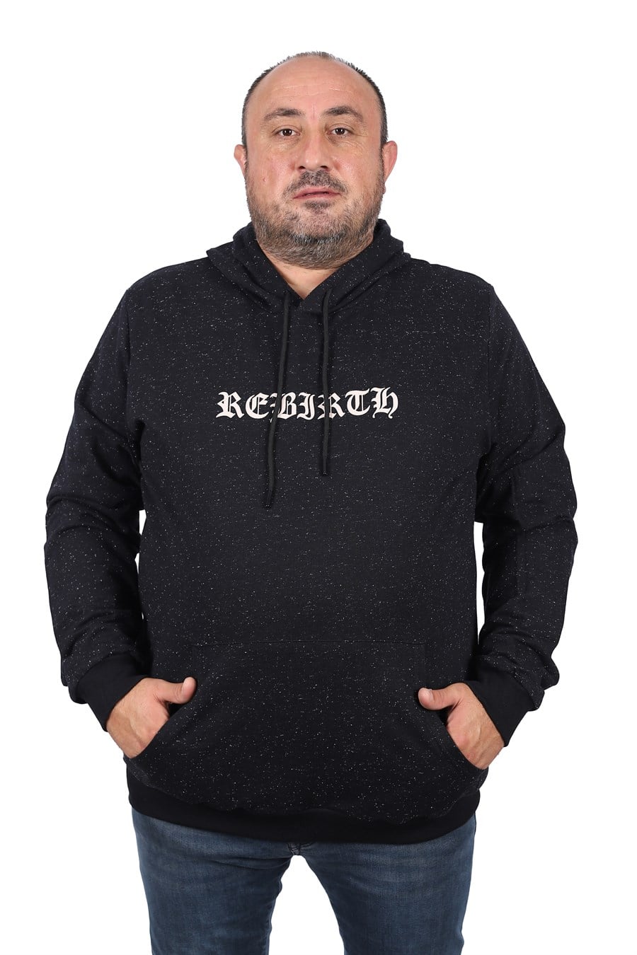 MocGrande Büyük Beden Sweatshirt Kapşonlu Rebirth 22701