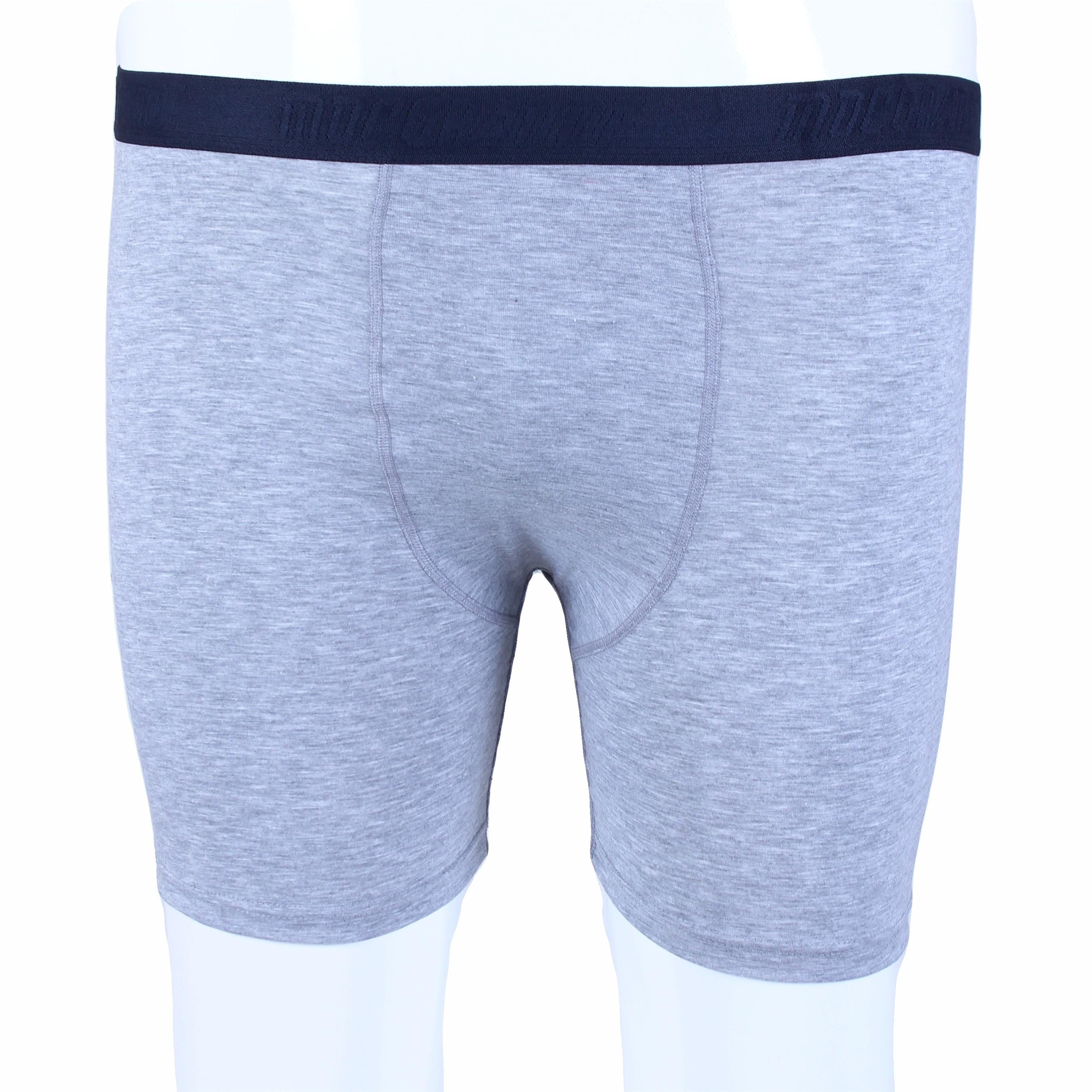 MocGrande Erkek Büyük Beden Likralı Uzun Paça Boxer 11906 GRI MELANJ