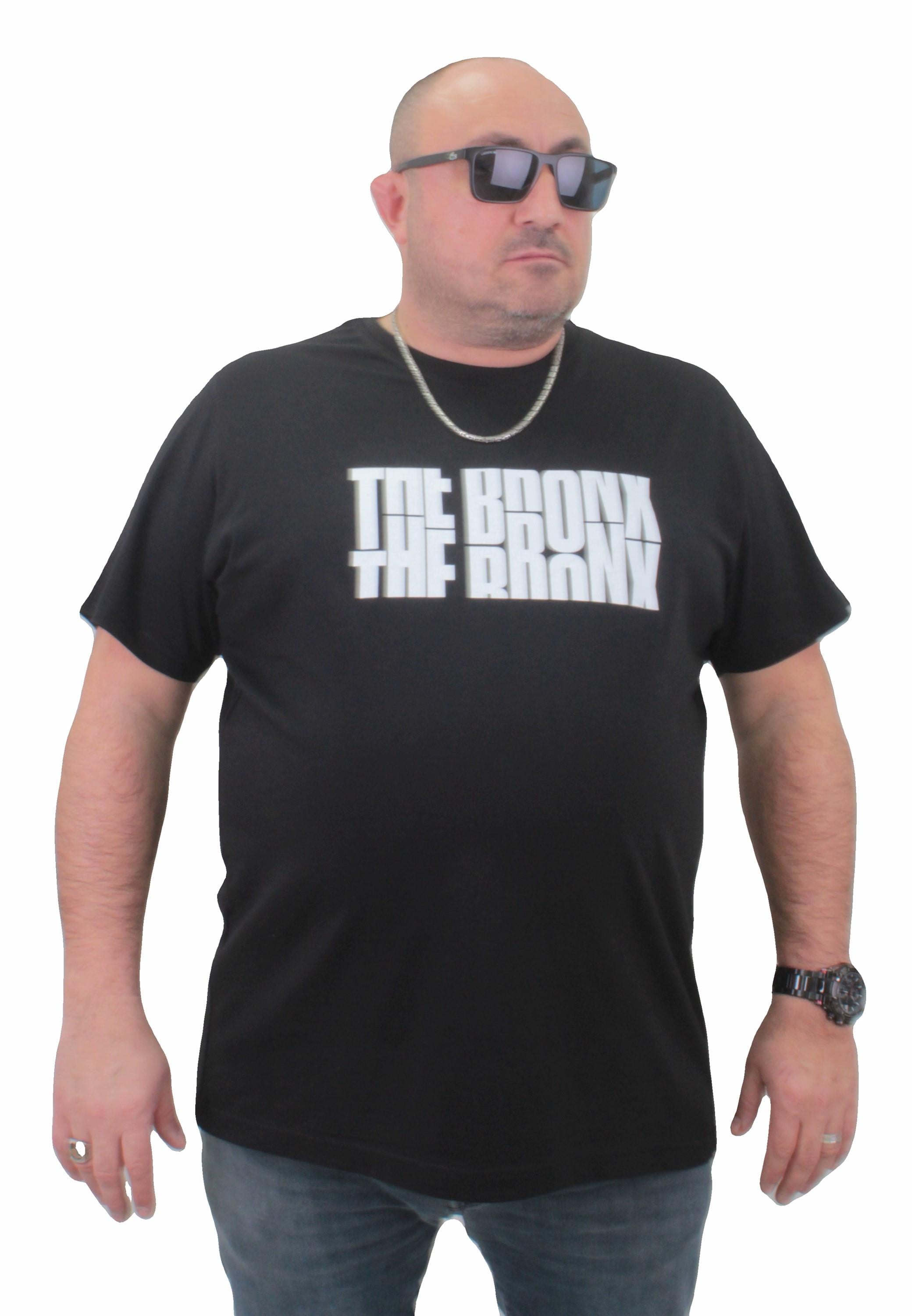 Mocgrande Erkek Büyük Beden Sıfır Yaka Tişört The Bronx 23174 SIYAH