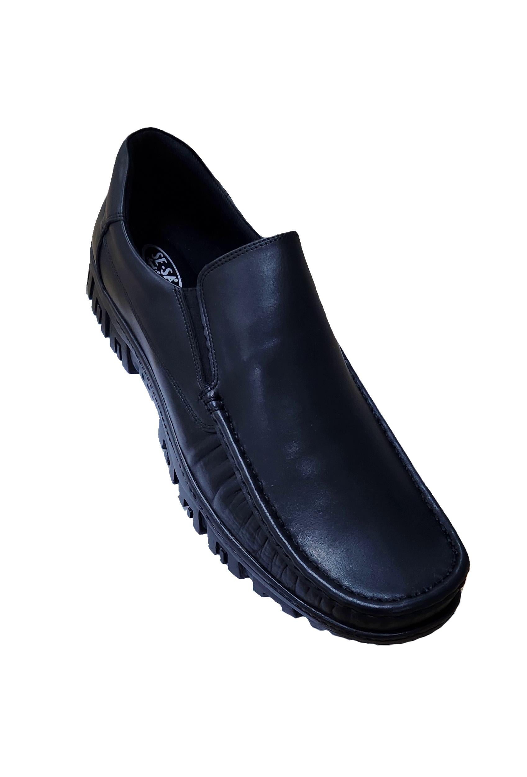 Mocgrande Erkek Hakiki Deri Fitilli Bağcıksız Ayakkabı 15204 SIYAH