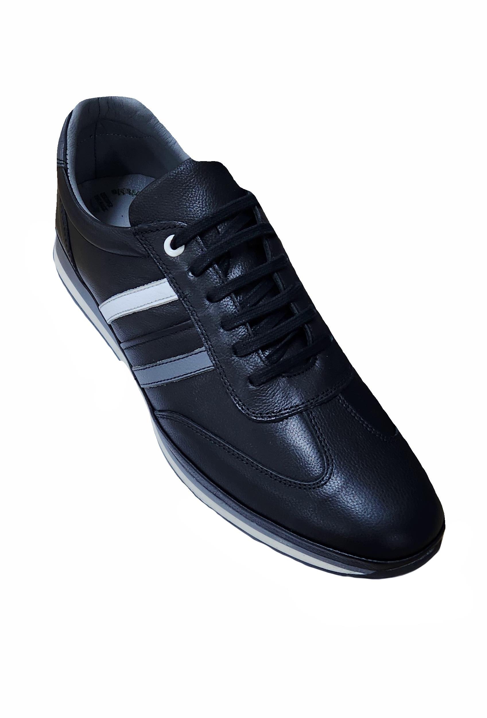 Mocgrande Erkek Hakiki Deri Spor Bağcıklı Ayakkabı CTN4444 SIYAH