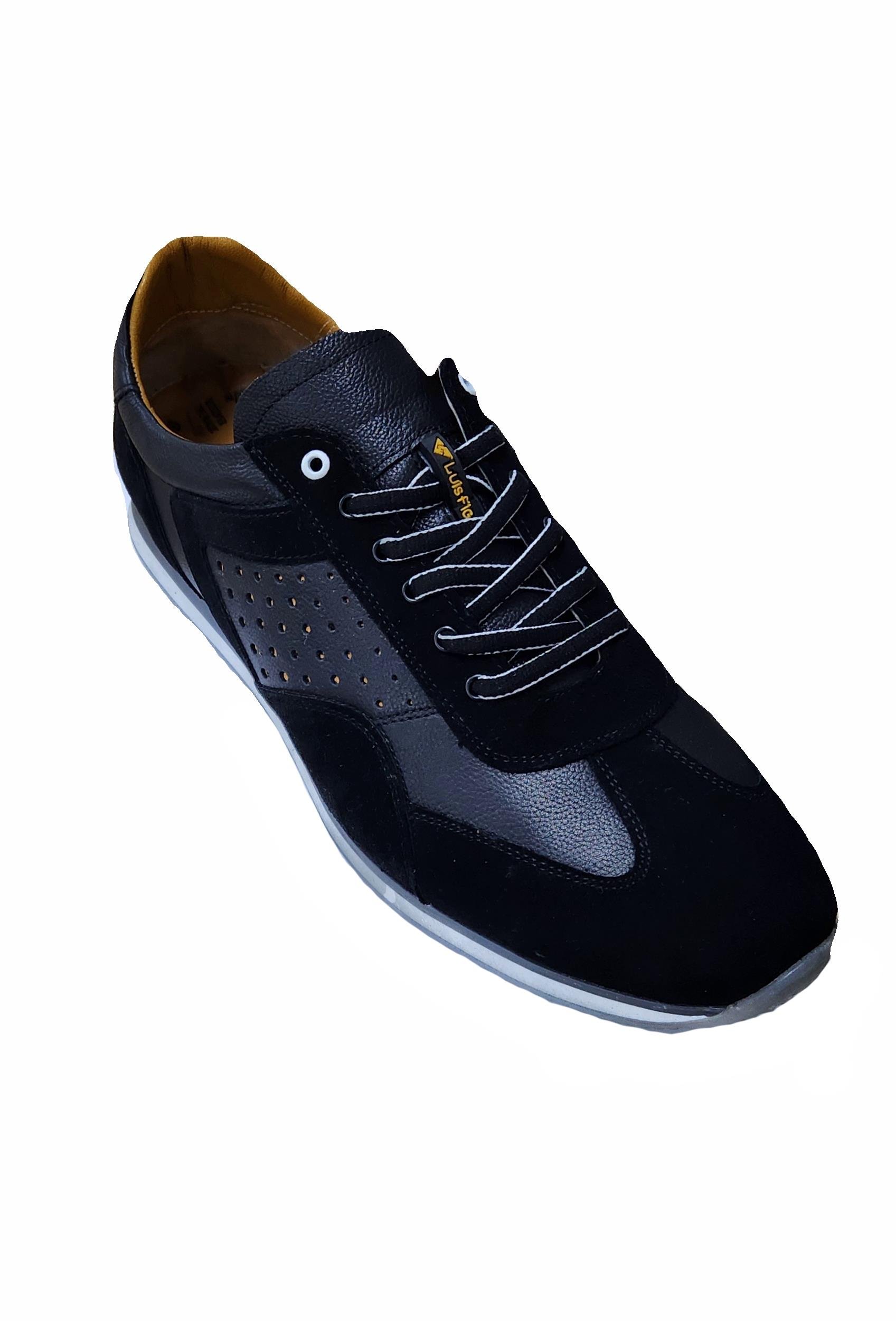 Mocgrande Erkek Hakiki Deri Spor Bağcıklı Ayakkabı CTN4460 SIYAH