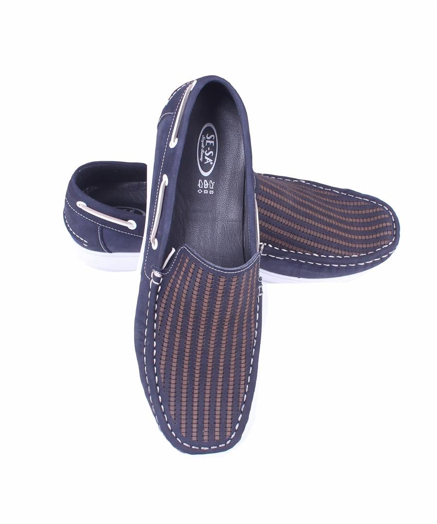 Mocgrande Erkek Hakiki Nubuk Deri Loafer Ayakkabı 15200 LACIVERT