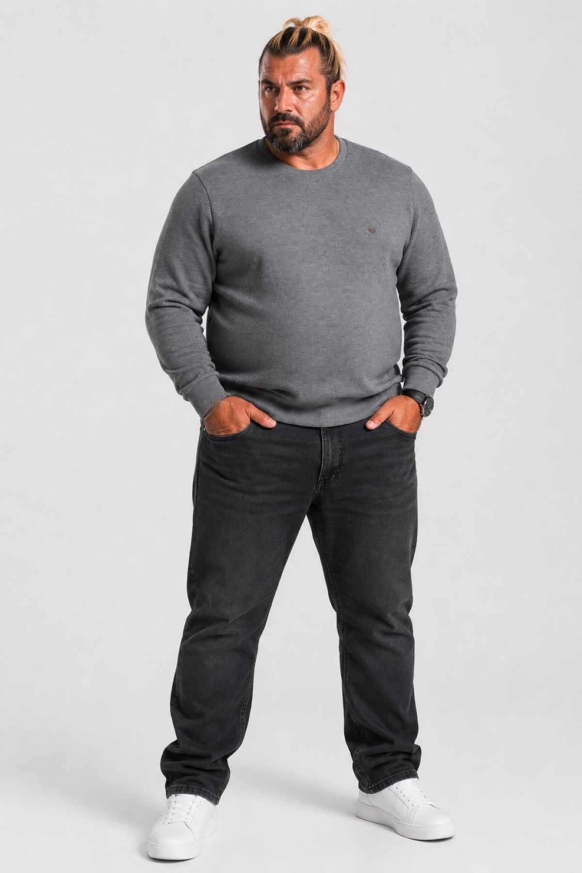 MocGrande Gipeli Sweat  Bisiklet Yaka Wreath 22713 ANTRASIT