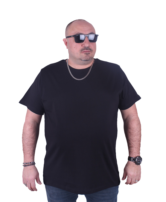 Mocgrande Büyük Beden Basic Tişört 11100 SIYAH