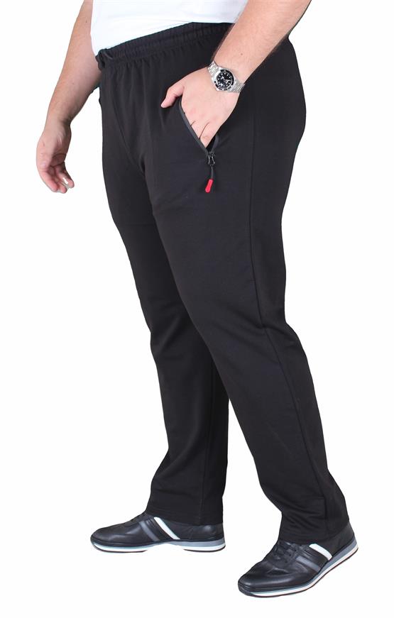 Mocgrande Büyük Beden Classic Eşofman Altı Fermuarlı Cep 22500 SIYAH