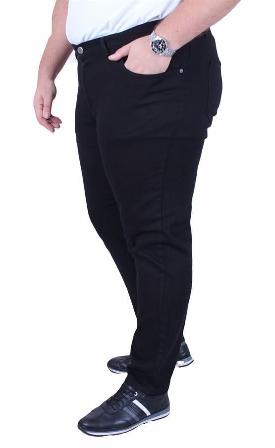 Mocgrande Büyük Beden Klasik 5 Cep Gabardin Pantolon 11915 SIYAH