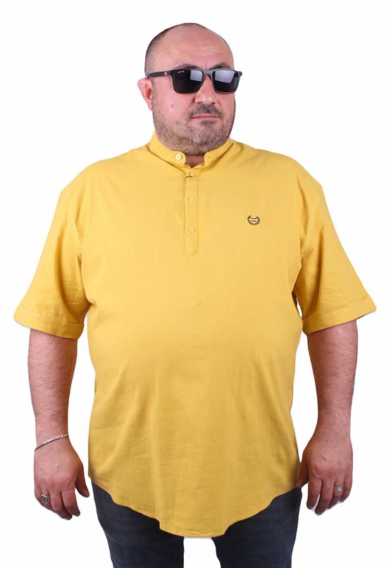 Gömlek Kısa Kollu-Erkek büyük beden