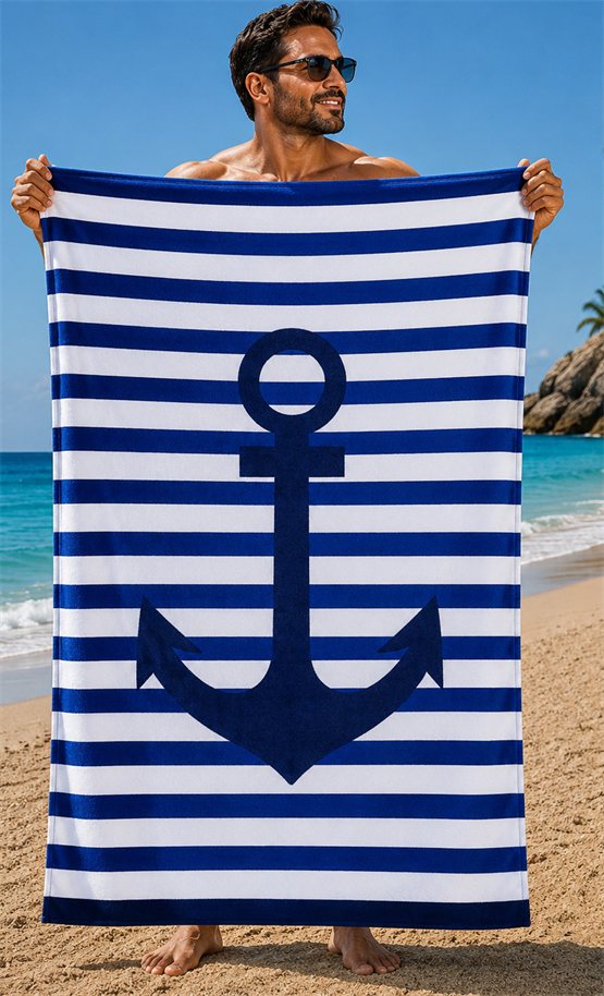 Mocgrande Plaj Havlusu 75 X 150 Blue Anchor 42101 Marin