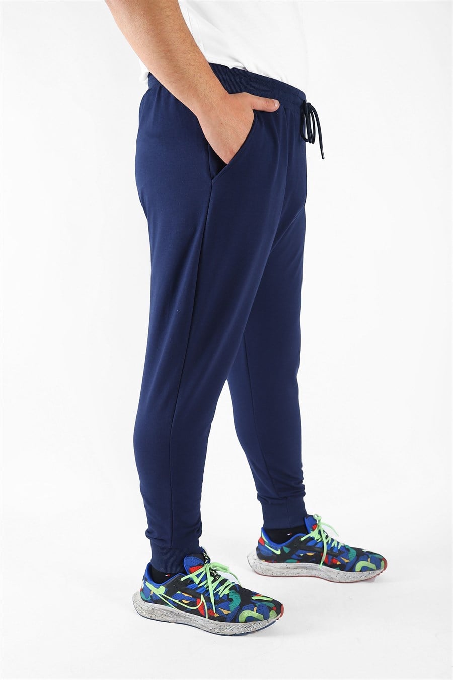 Mocgrande Büyük Beden Basic Eşofman Altı Full Lycra 11516 INDIGO