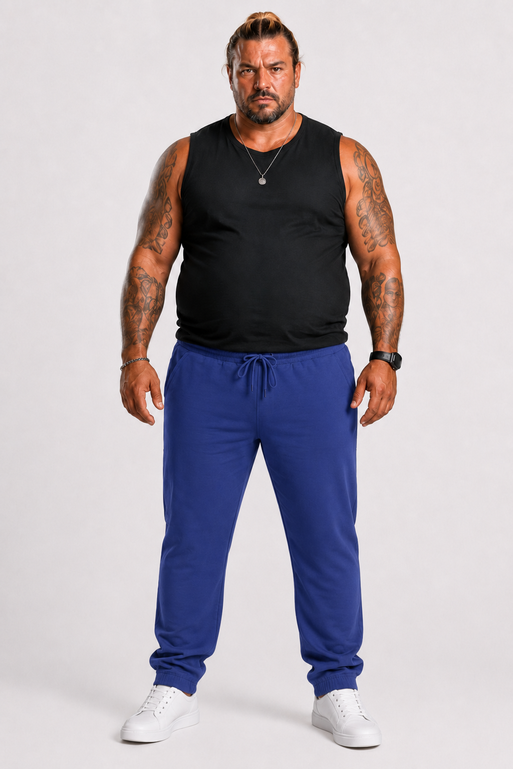 Mocgrande Büyük Beden Basic Eşofman Altı Full Lycra 11516 INDIGO