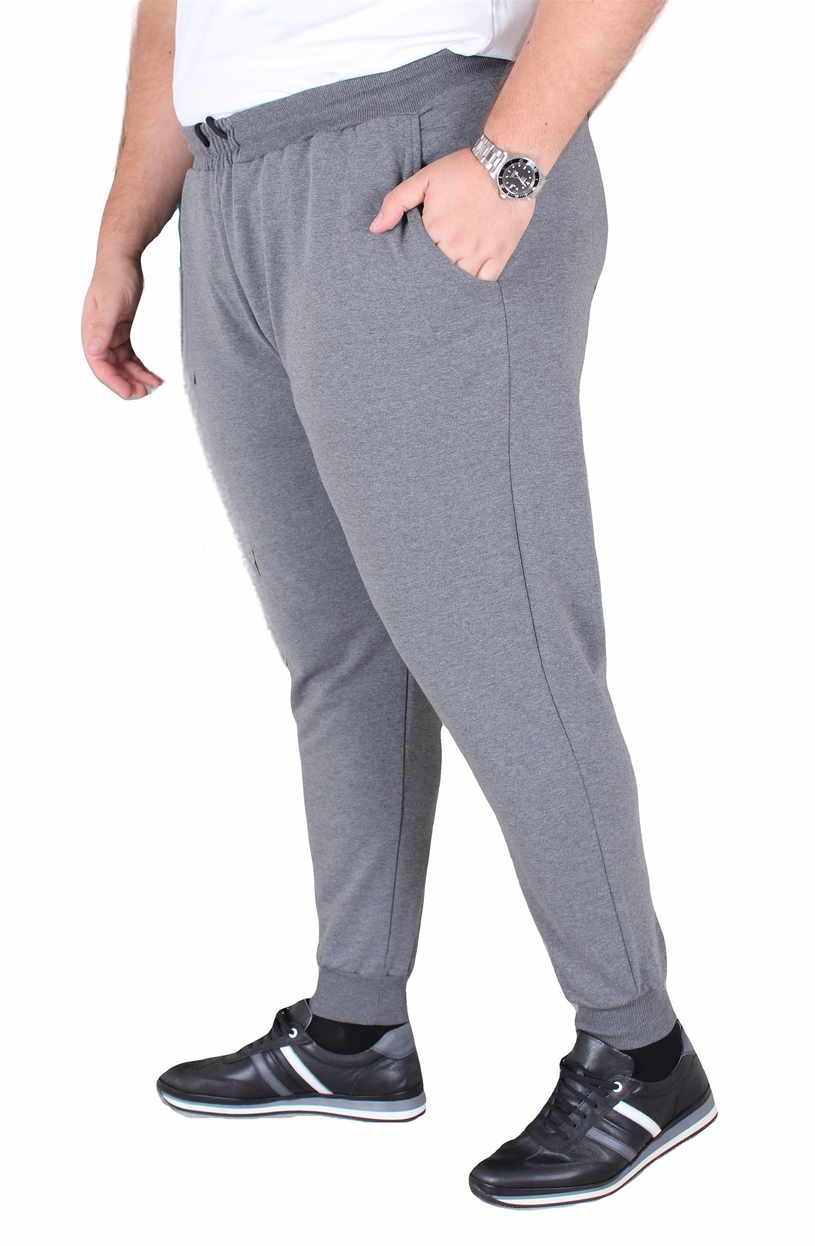 Mocgrande Büyük Beden Basic Eşofman Altı Full Lycra 11516 ANTRASİT MELANJ