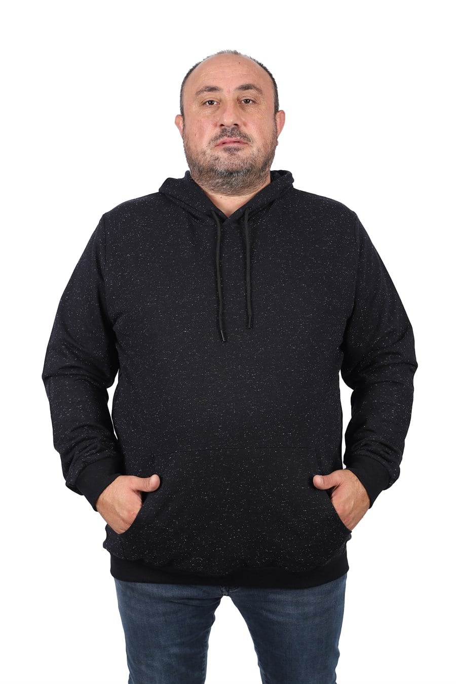 MocGrande Büyük Beden Basic Kapüşonlu Sweat 22705