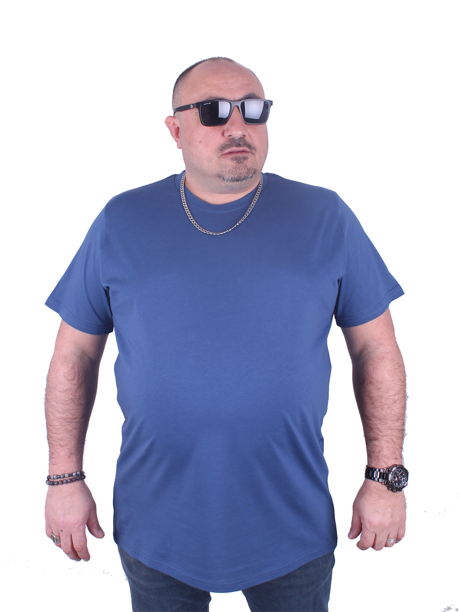 Mocgrande Büyük Beden Basic Tişört 11100 INDIGO