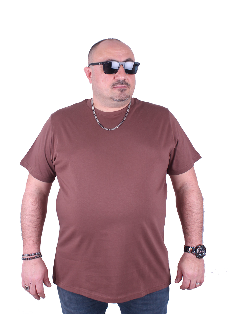 Mocgrande Büyük Beden Basic Tişört 11100 TABA