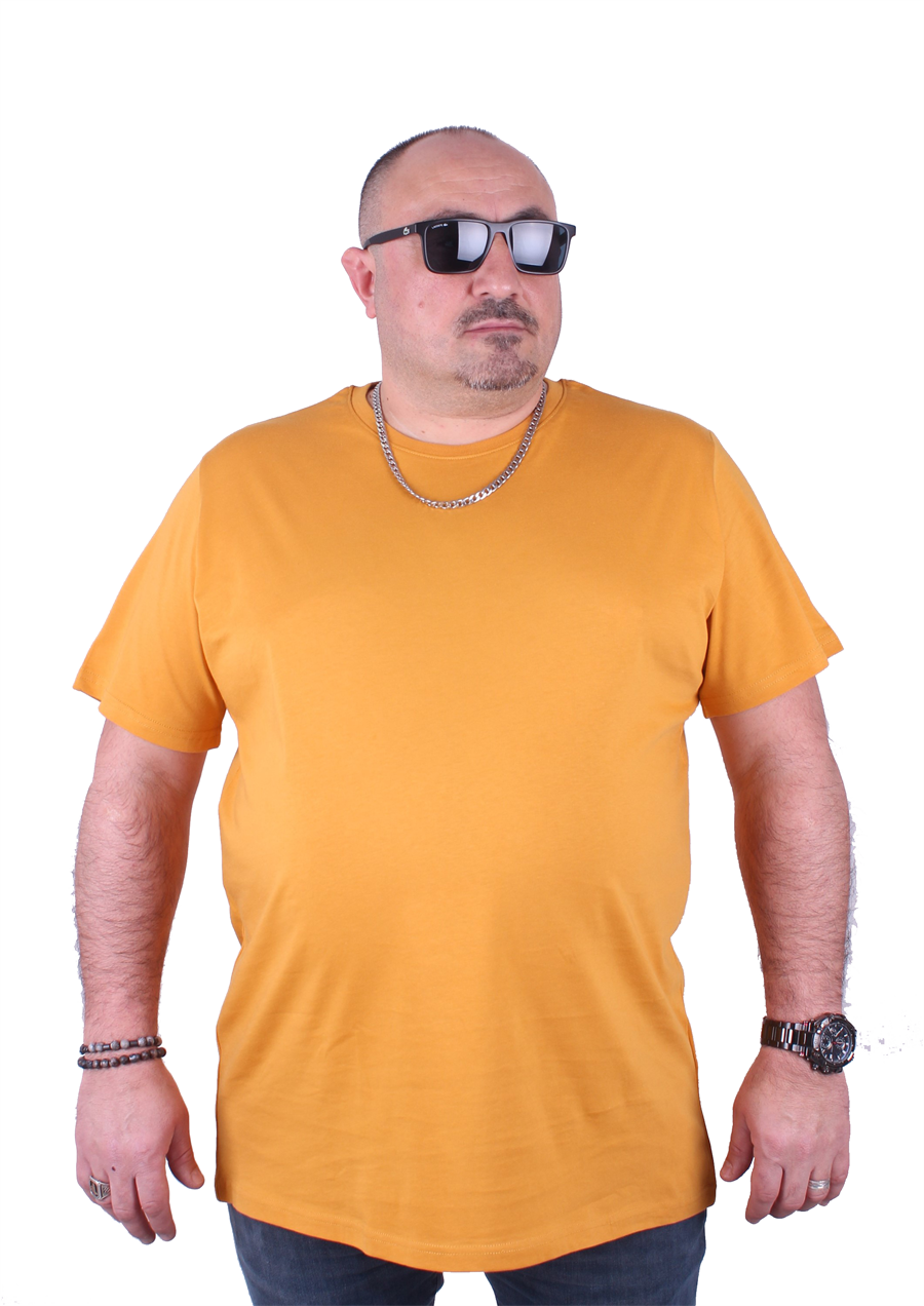 Mocgrande Büyük Beden Basic Tişört 11100 HARDAL