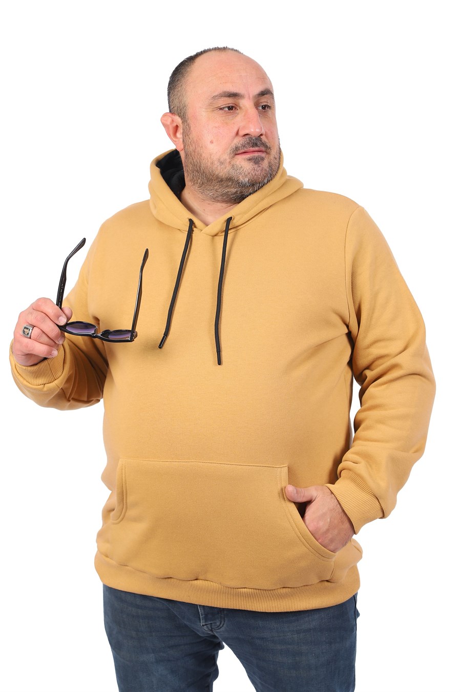 MocGrande Büyük Beden Erkek Basic Sweat Kapüşonlu 11700