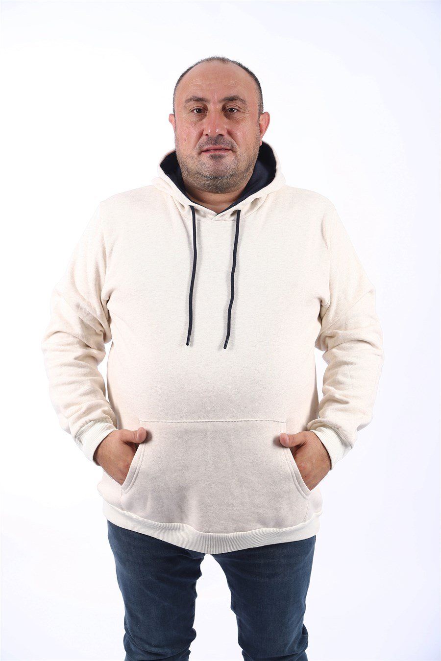 MocGrande Büyük Beden Erkek Basic Sweat Kapüşonlu 11700