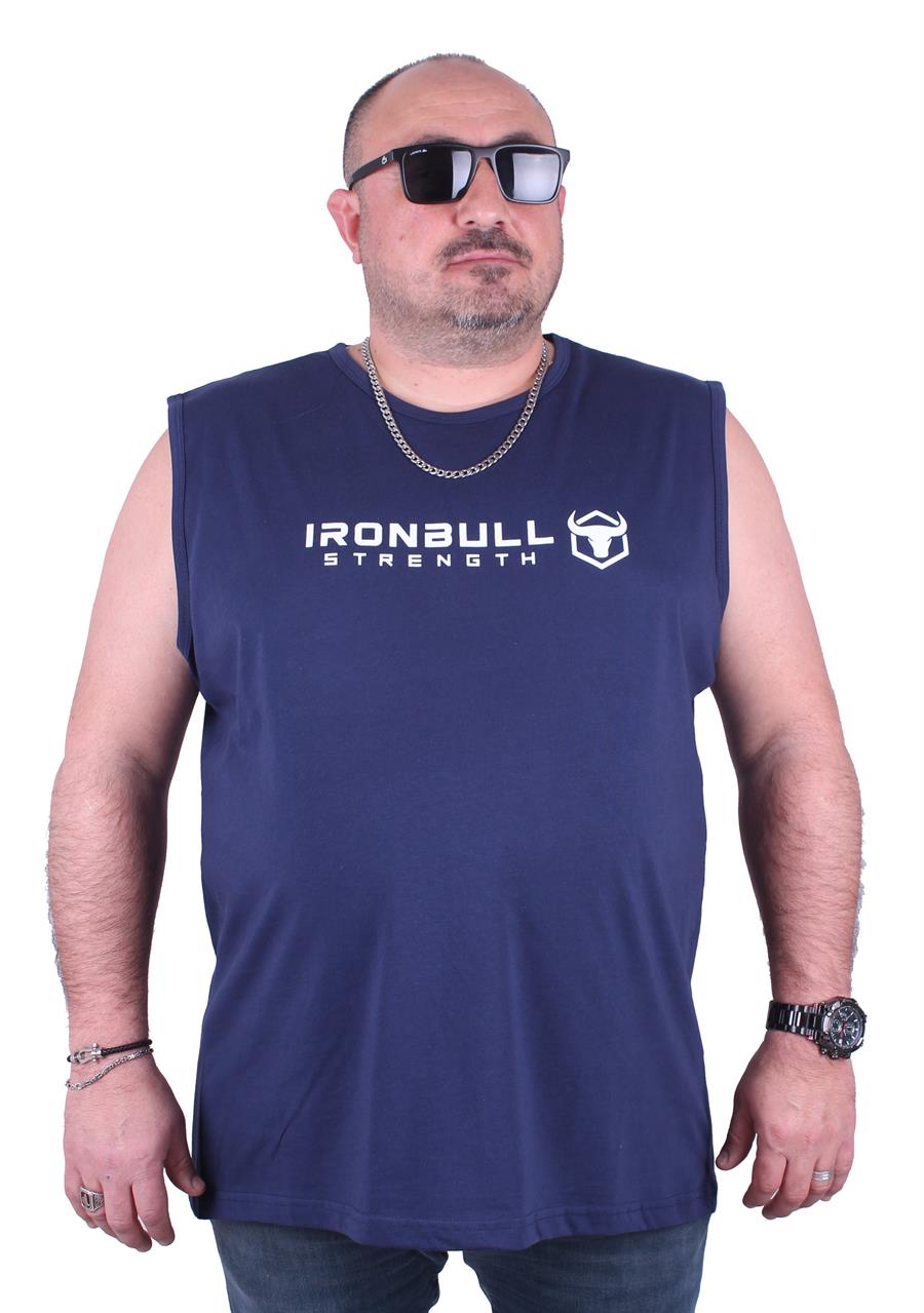Mocgrande Büyük Beden Erkek Baskılı Kolsuz Tişört Iron Bull 23144