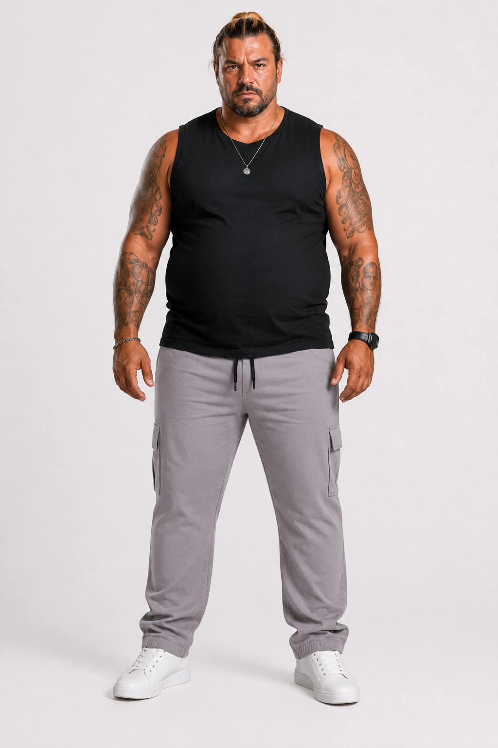 Mocgrande Büyük Beden Erkek Düz Komando Eşofman Altı 22520 Taş Gri