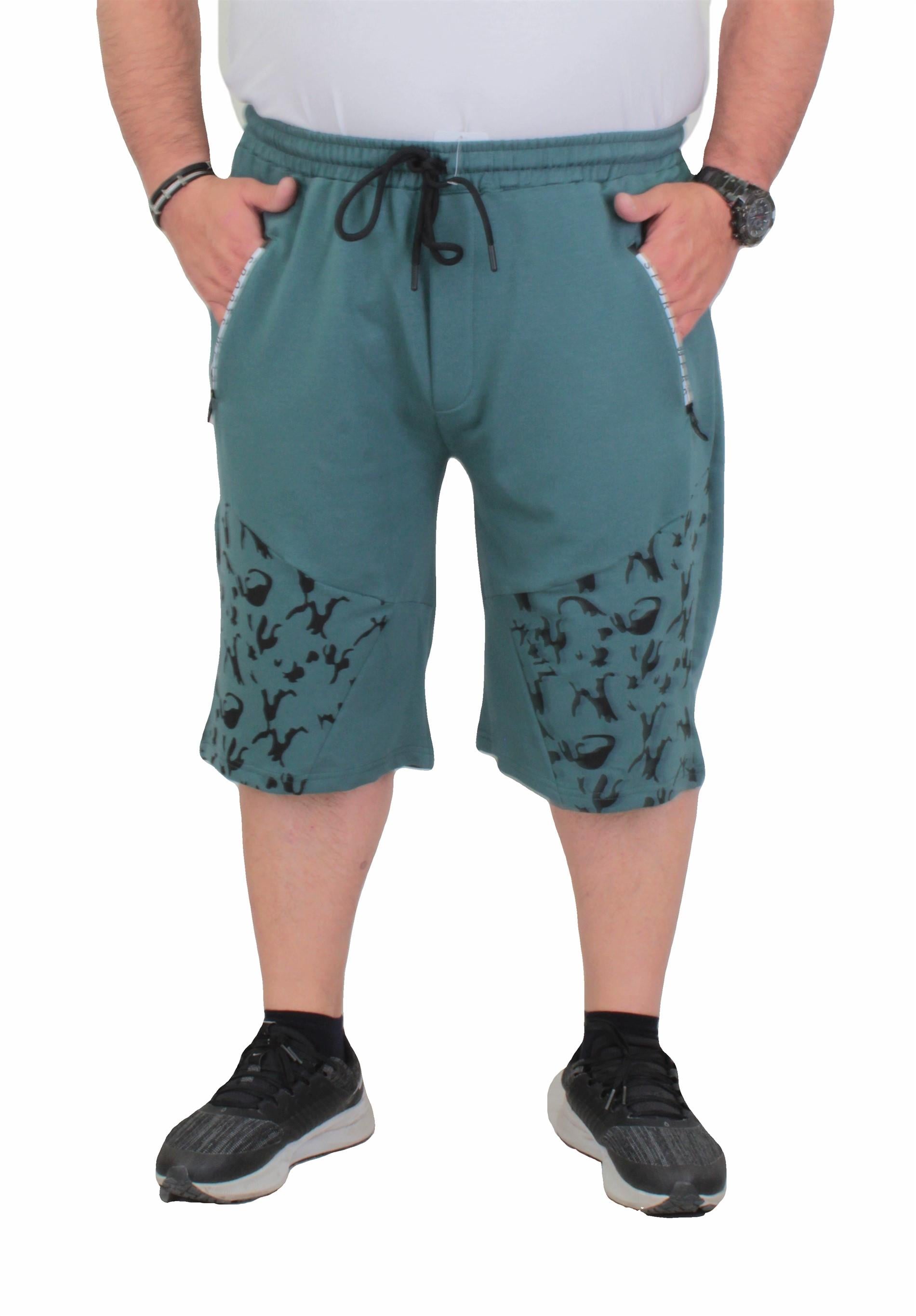 Mocgrande Büyük Beden Erkek Penye Şort Camouflage Pieces 24628 CAGLA