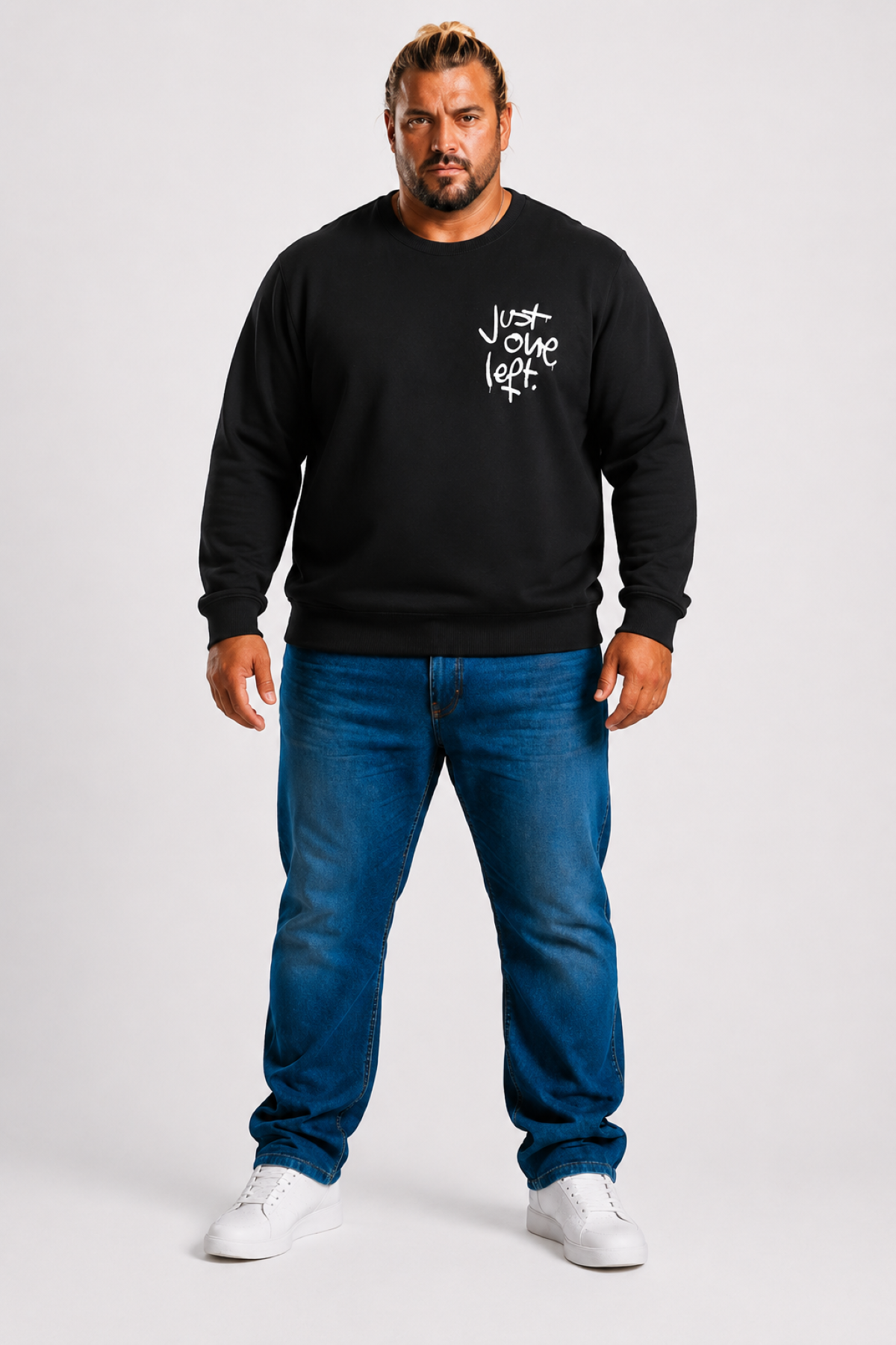 Mocgrande Büyük Beden Erkek Sweat Just 22733 SIYAH