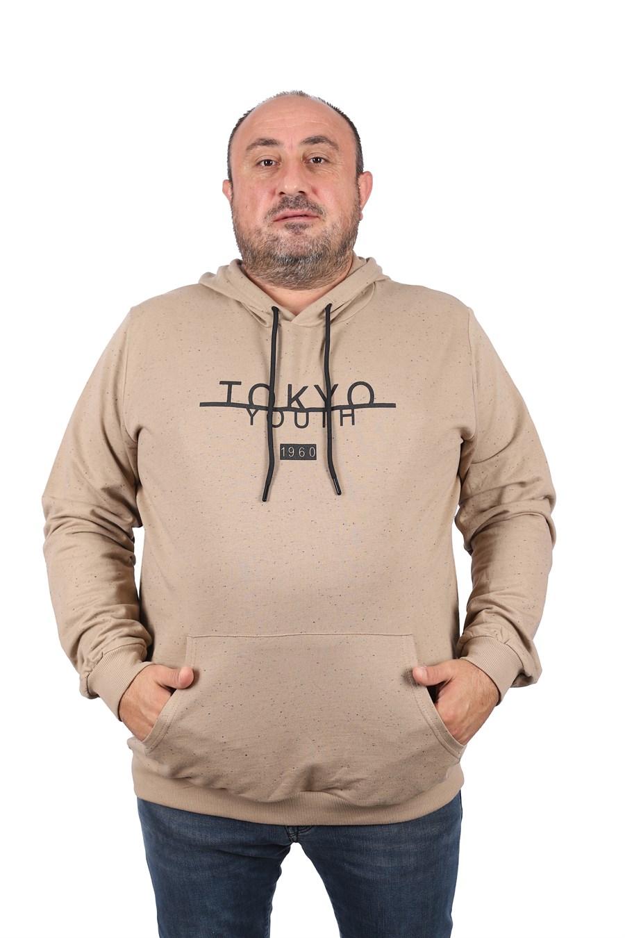 MocGrande Büyük Beden Erkek Sweat  Kapüsonlu Tokyo 22702