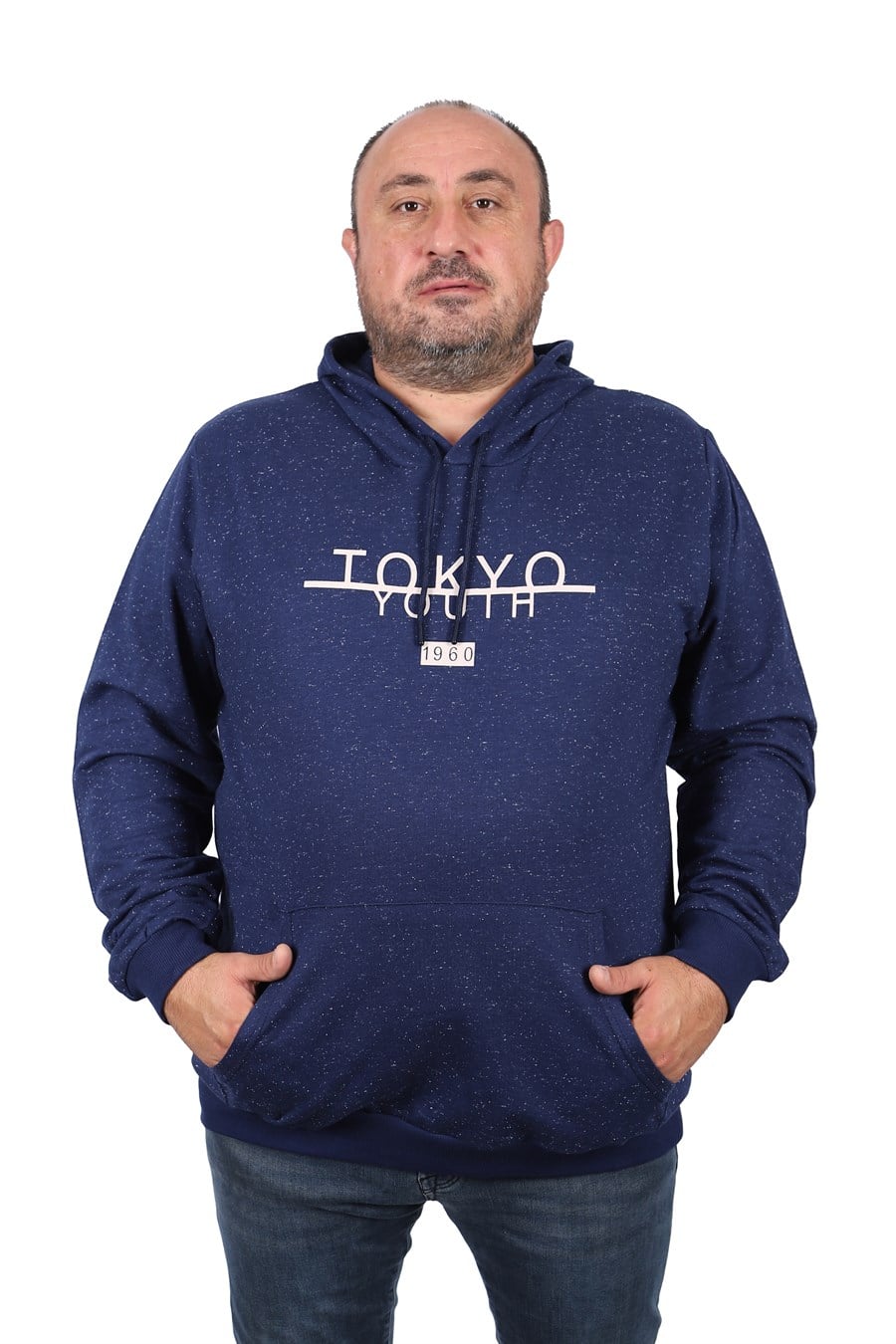 MocGrande Büyük Beden Erkek Sweat  Kapüsonlu Tokyo 22702