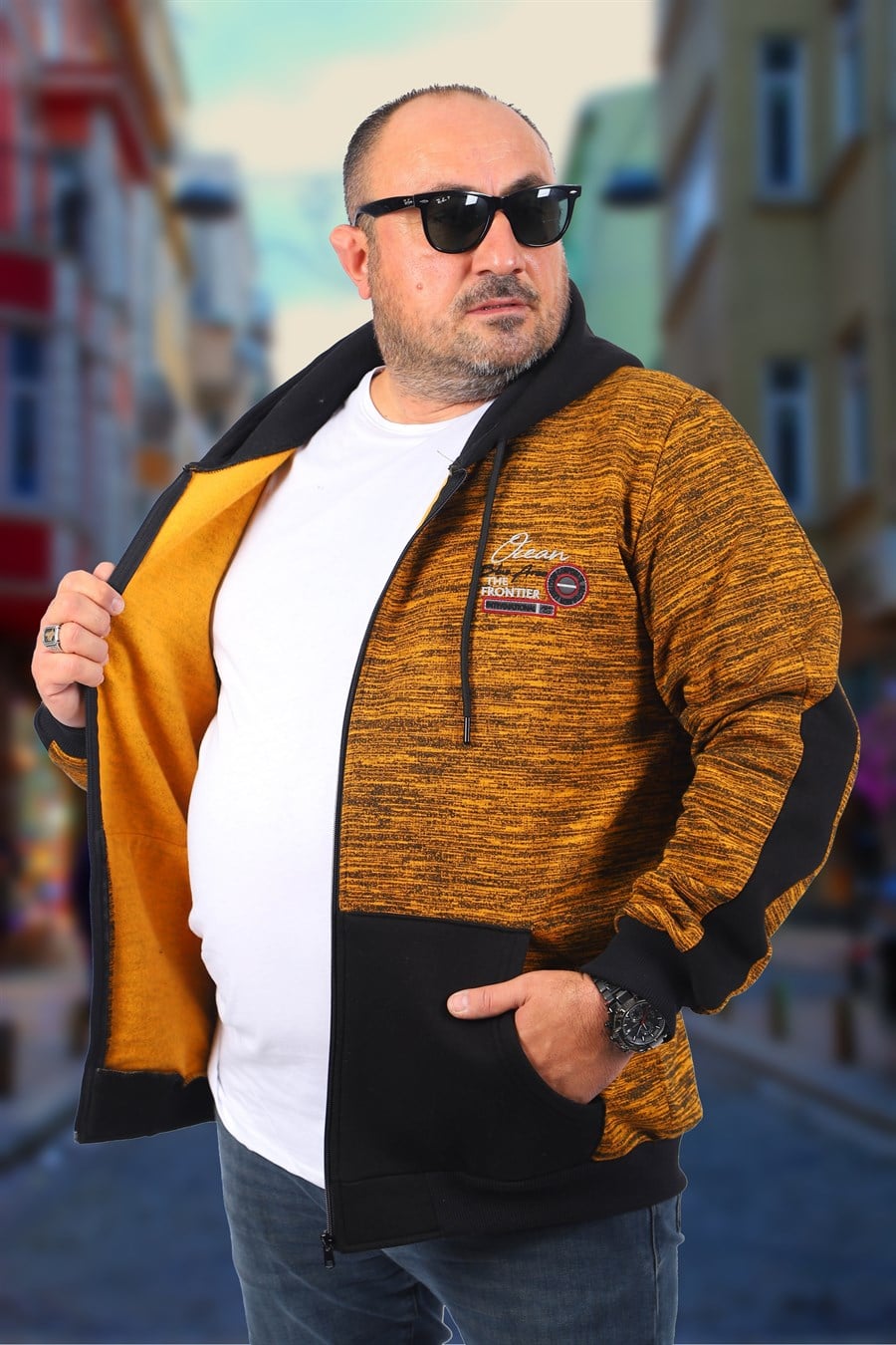 Mocgrande Büyük Beden Erkek Sweat The Frontier 22726