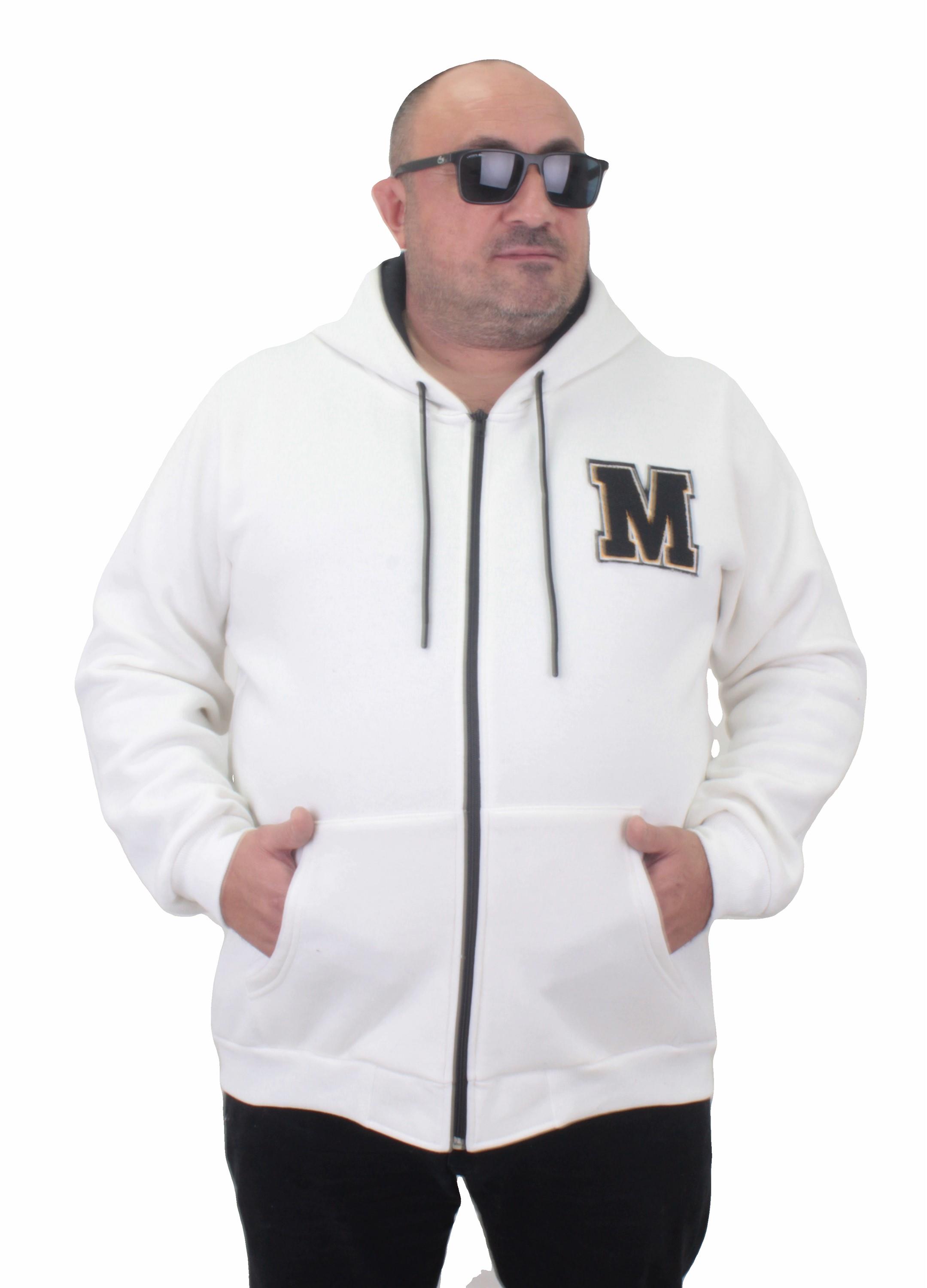 MocGrande Büyük Beden Fermuarlı Sweat M 23217 EKRU