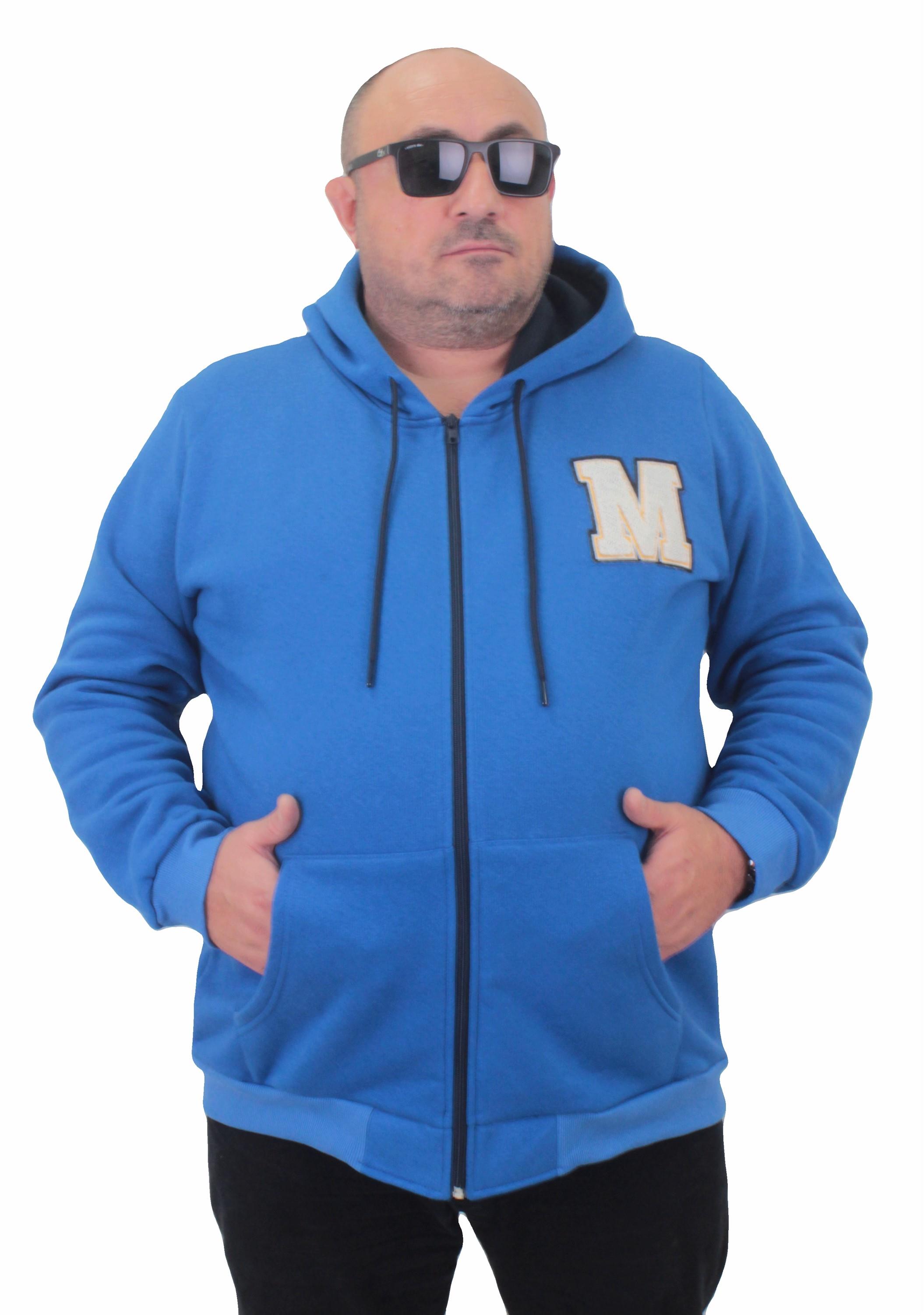 MocGrande Büyük Beden Fermuarlı Sweat M 23217 SAKS