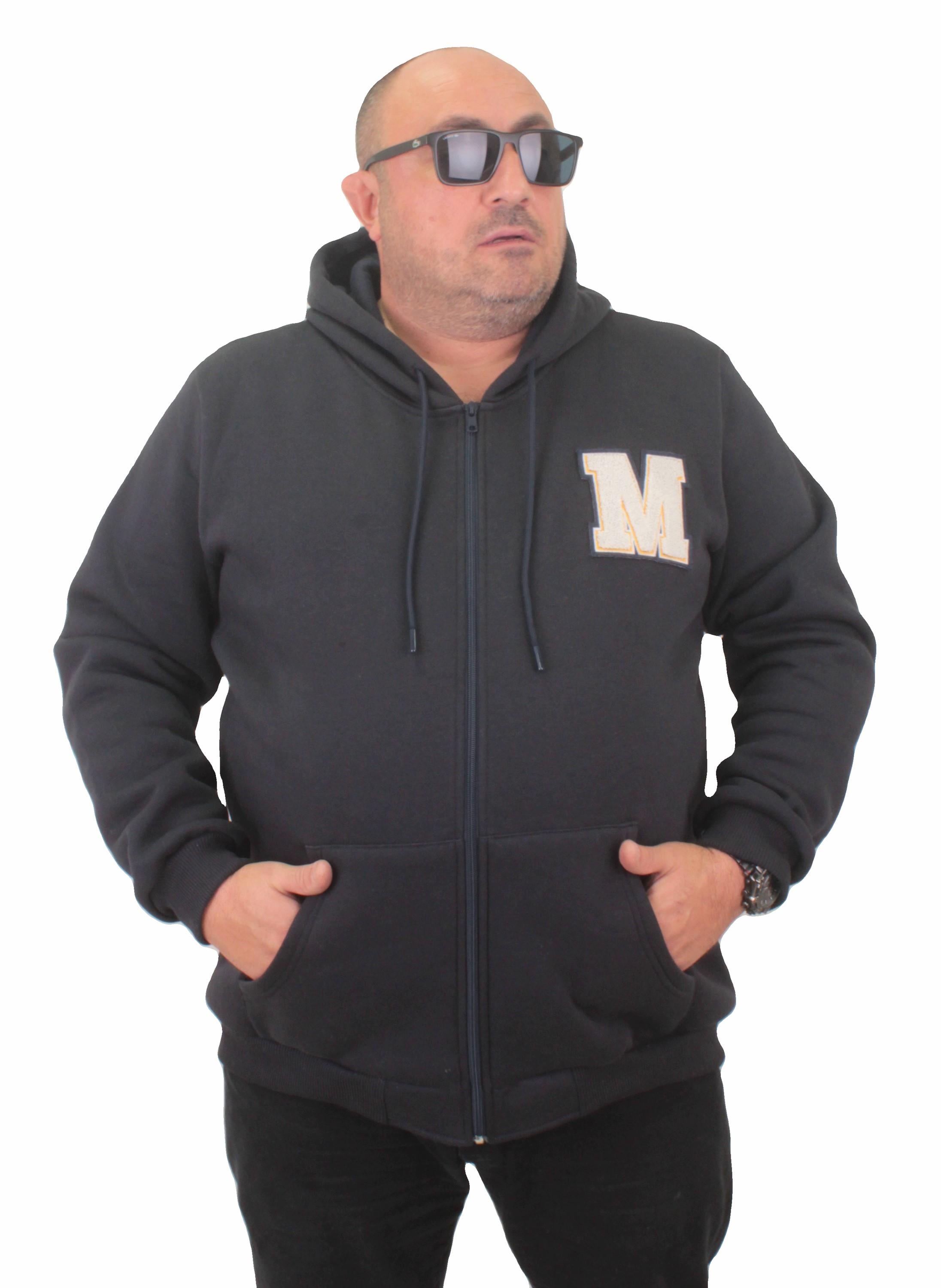 MocGrande Büyük Beden Fermuarlı Sweat M 23217 LACIVERT
