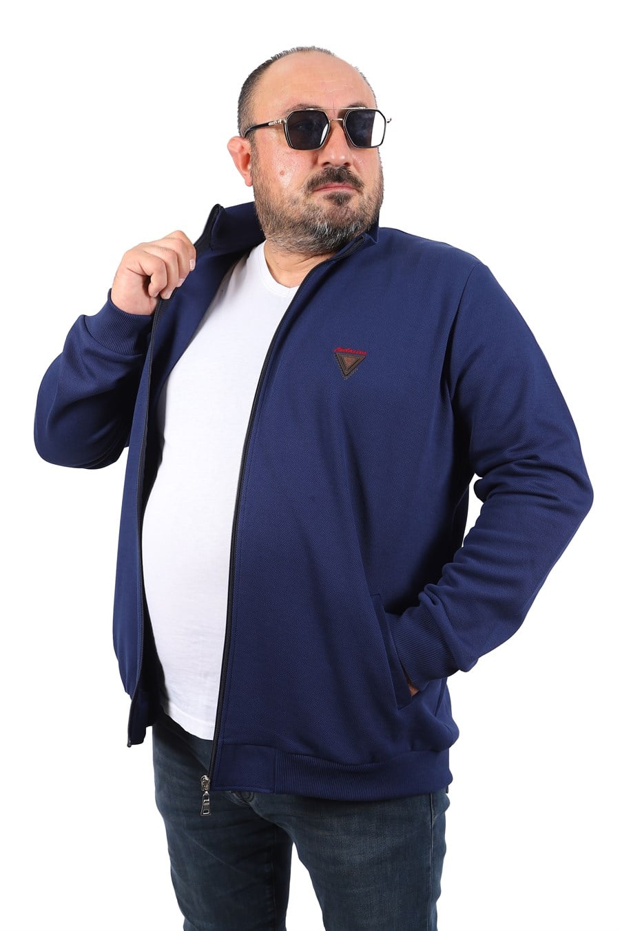 MocGrande Büyük Beden Hırka Fermuarlı Approval 22723
