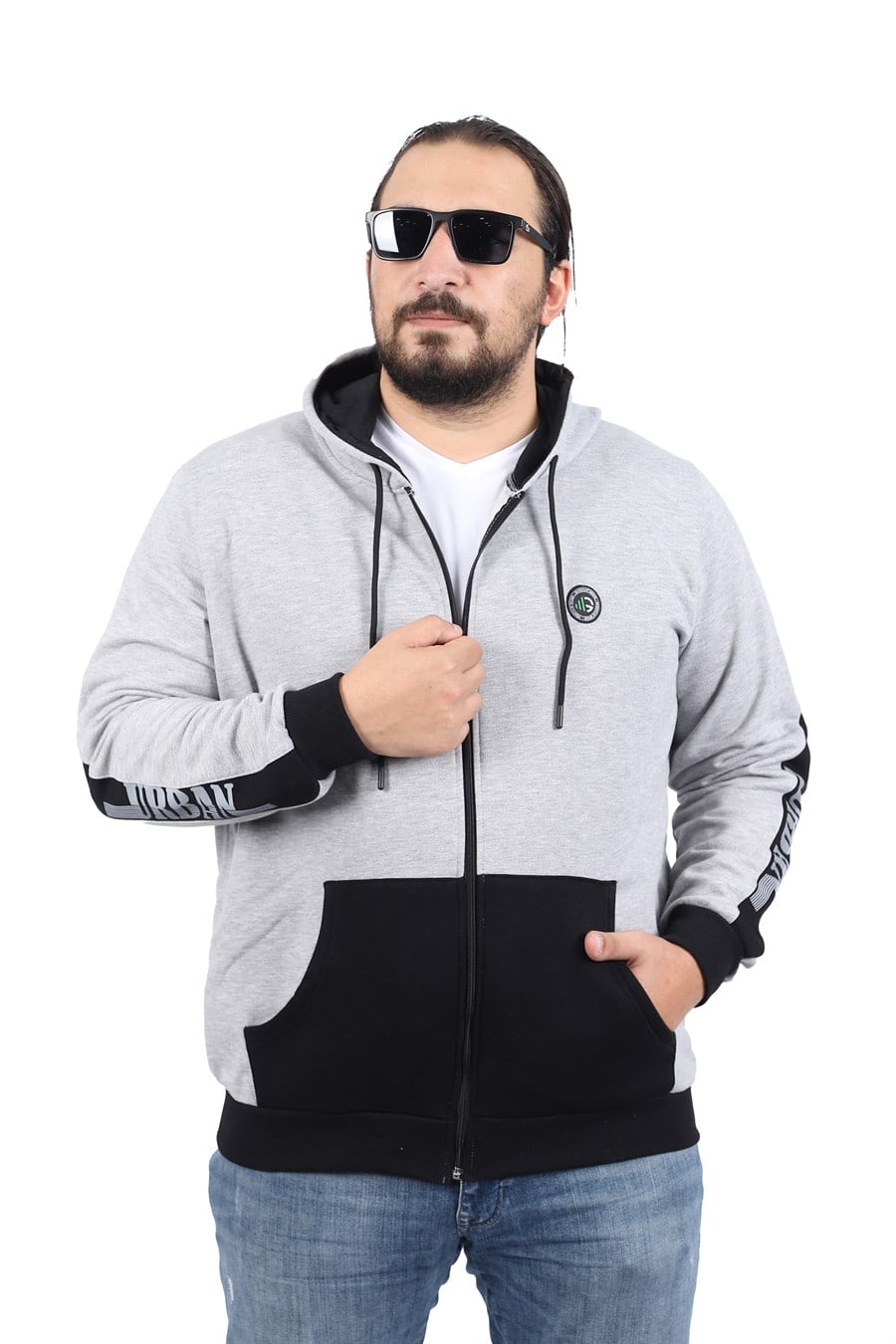 MocGrande Büyük Beden Kapüşonlu Sweat Urban 22707