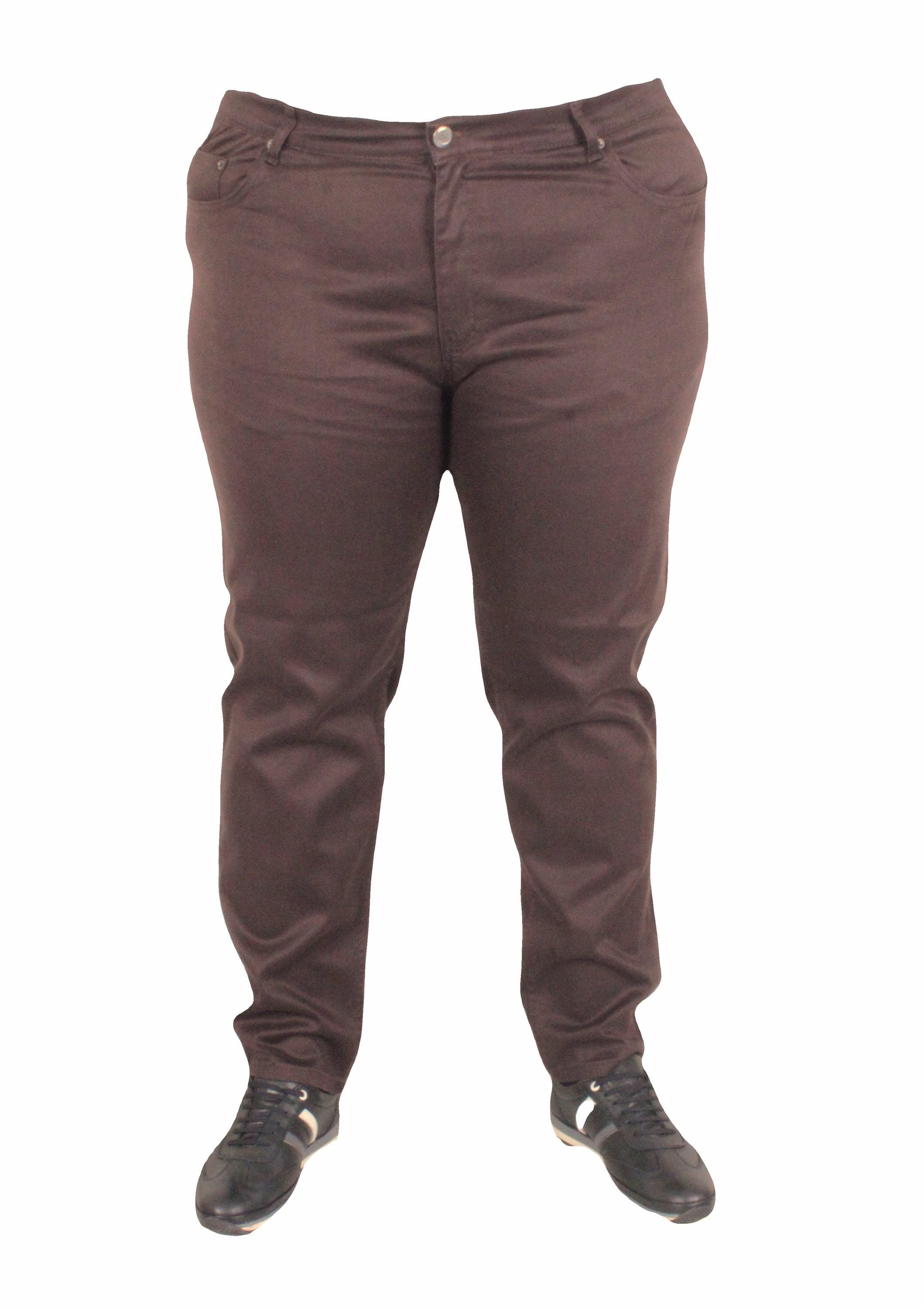 Mocgrande Büyük Beden Klasik 5 Cep Pantolon Montana 11917 KAHVERENGİ