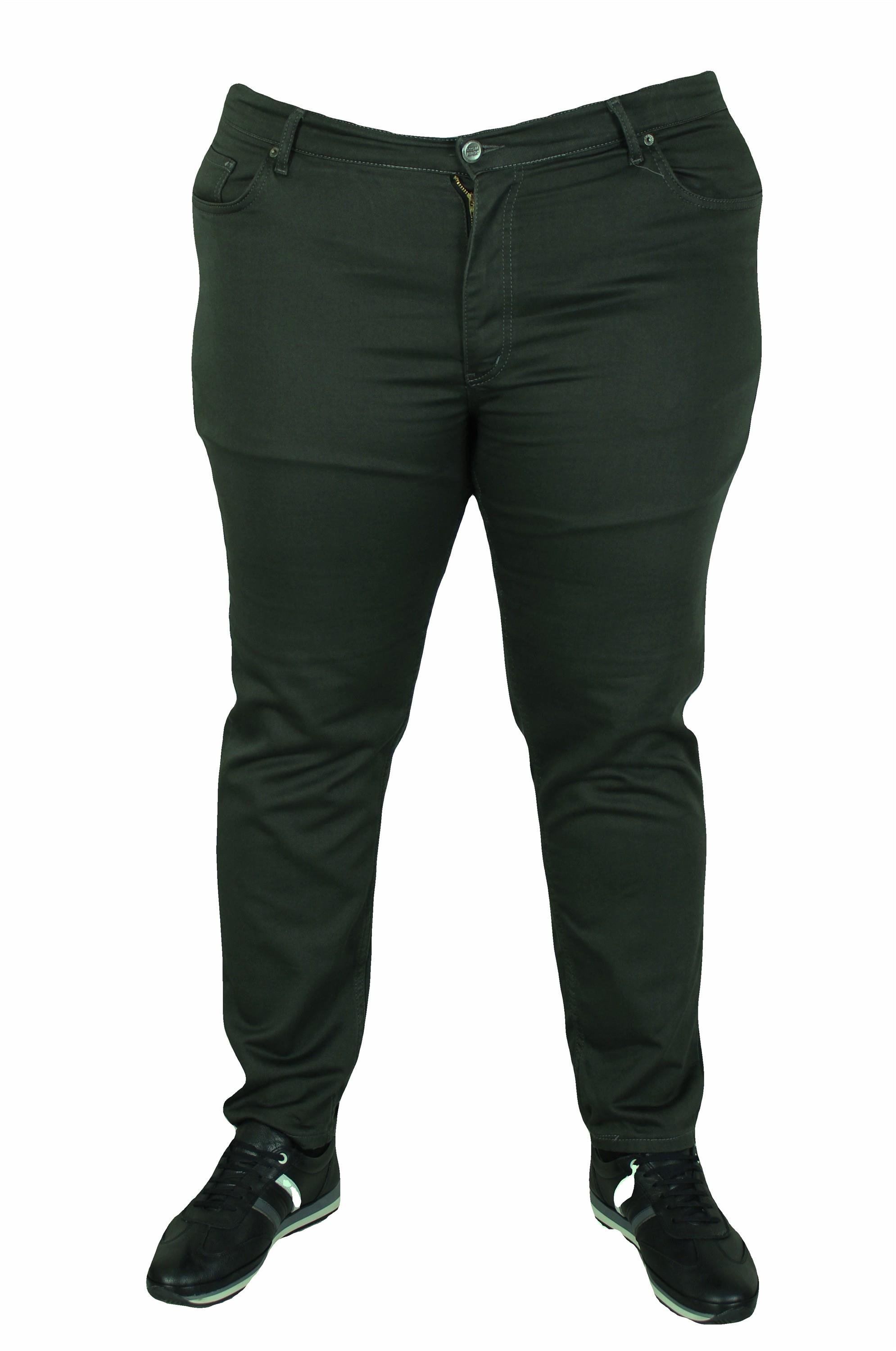 Mocgrande Büyük Beden Klasik 5 Cep Pantolon Venedik 11916 HAKI