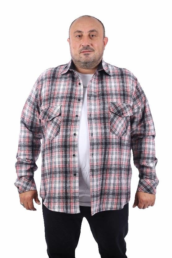 MocGrande Büyük Beden Oduncu Gömlek Sportsman 22215 SIYAH