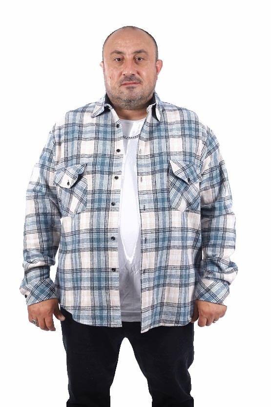 MocGrande Büyük Beden Oduncu Gömlek Sportsman 22215 PETROL