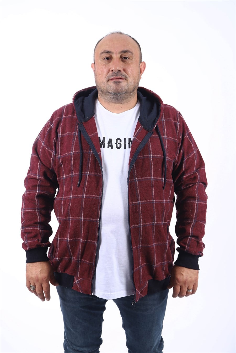 MocGrande Büyük Beden Oduncu Sweat Fermuarlı Cep 22201
