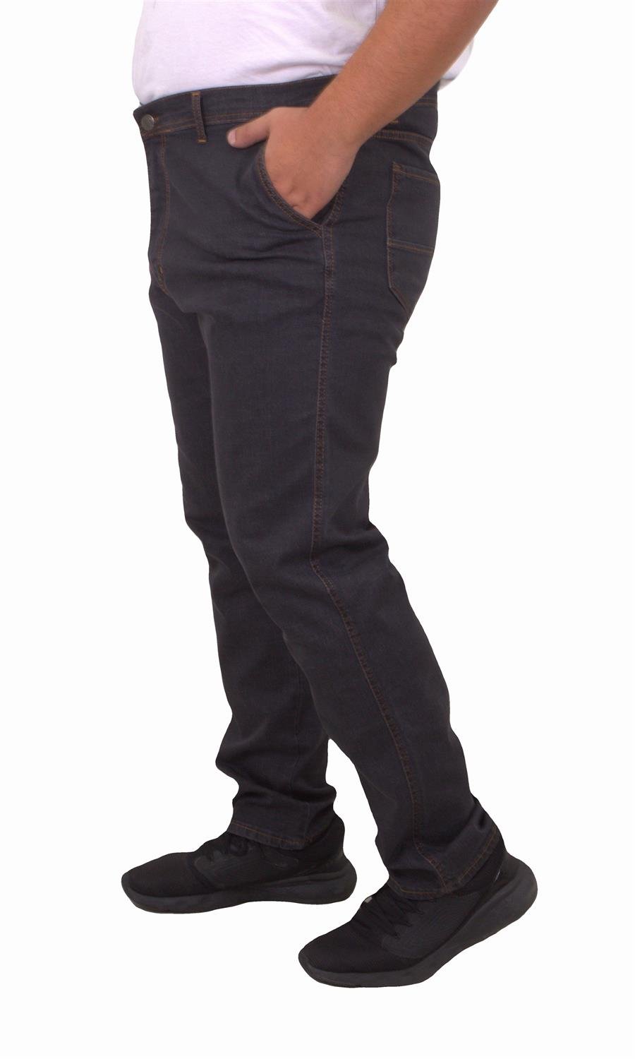 Mocgrande Büyük Beden Pantolon Yan Cepli  Klasik 11908 FUME