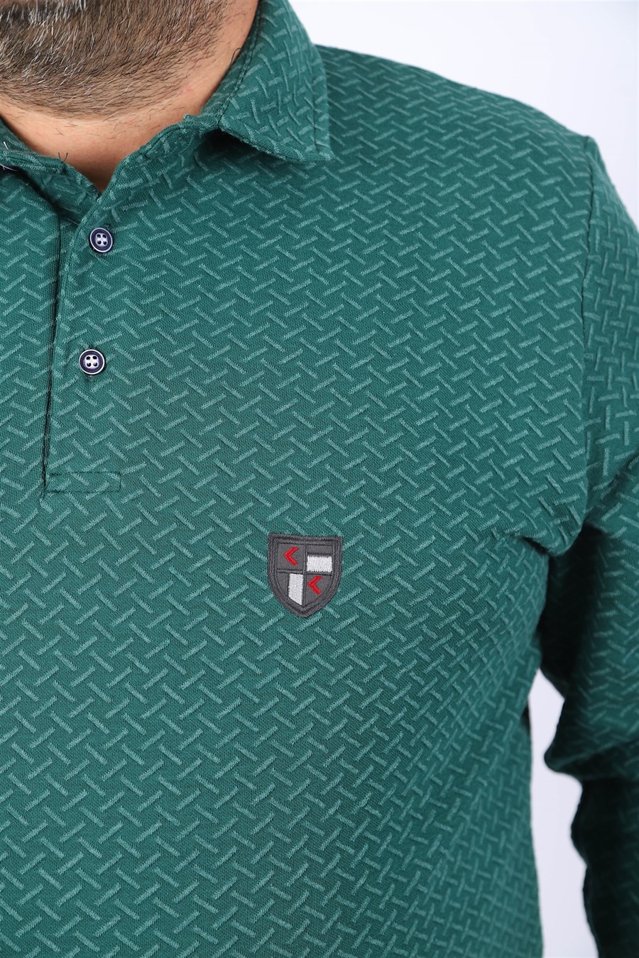 MocGrande Büyük Beden Polo Yaka Sweat İmpact MC 22717