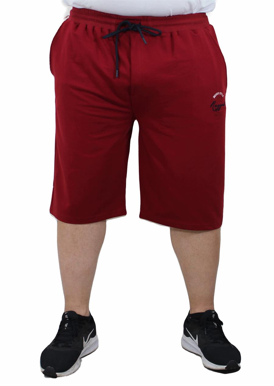 Mocgrande Büyük Beden Rugged Likralı Kapri 23604 BORDO