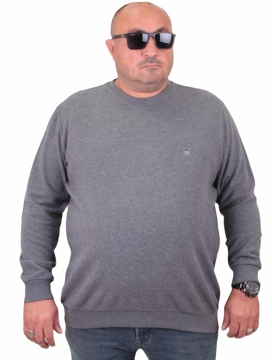 MocGrande Büyük Beden Selanik Classic Sweat 23200 ANTRASIT