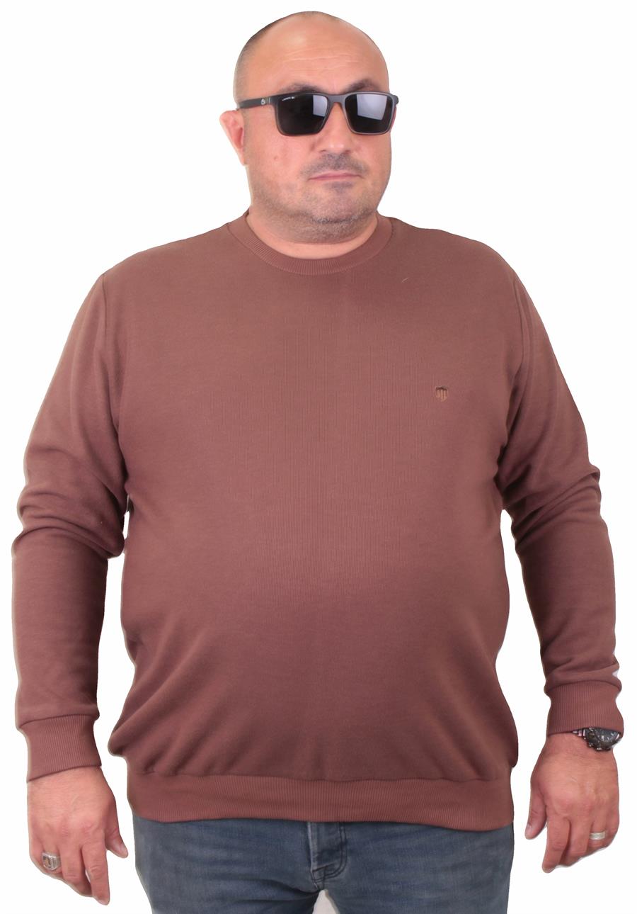 MocGrande Büyük Beden Selanik Classic Sweat 23200 TABA