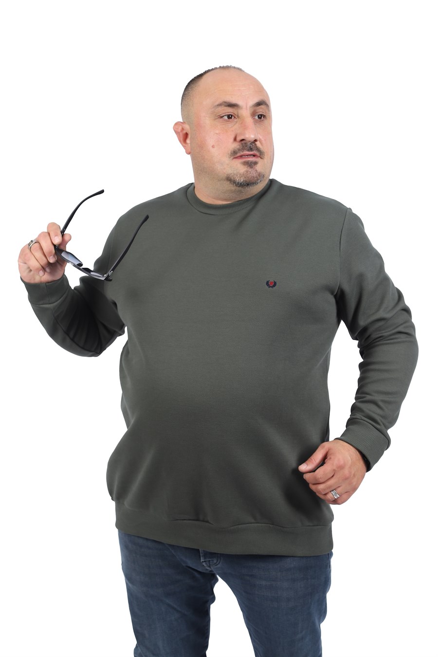MocGrande Büyük Beden Sweat Double Face Basic 22719