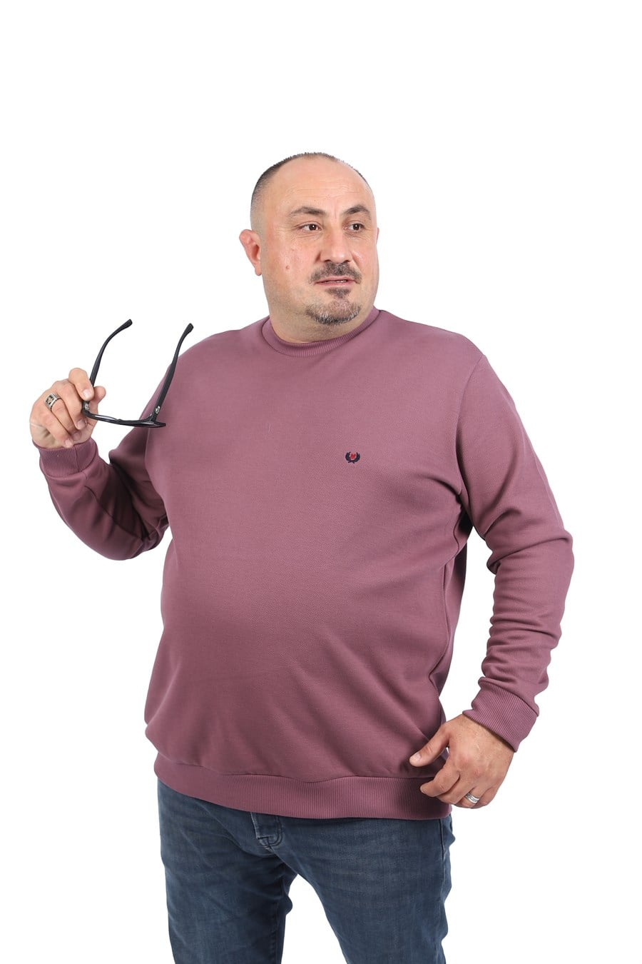 MocGrande Büyük Beden Sweat Double Face Basic 22719