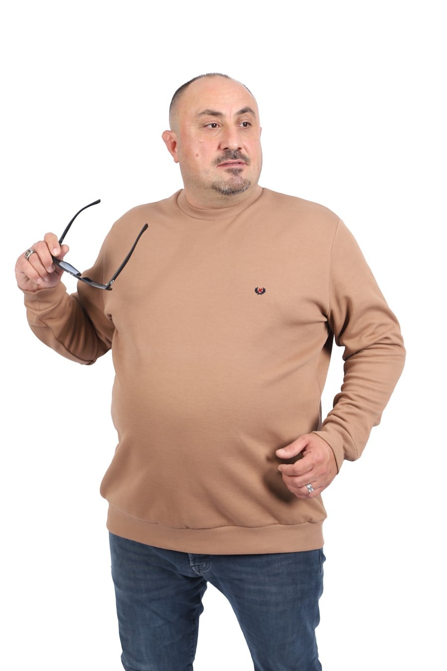 MocGrande Büyük Beden Sweat Double Face Basic 22719