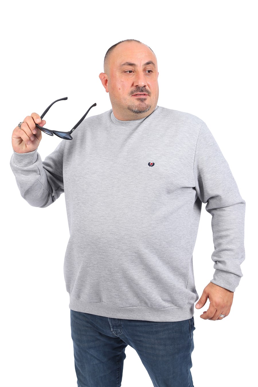 MocGrande Büyük Beden Sweat Double Face Basic 22719