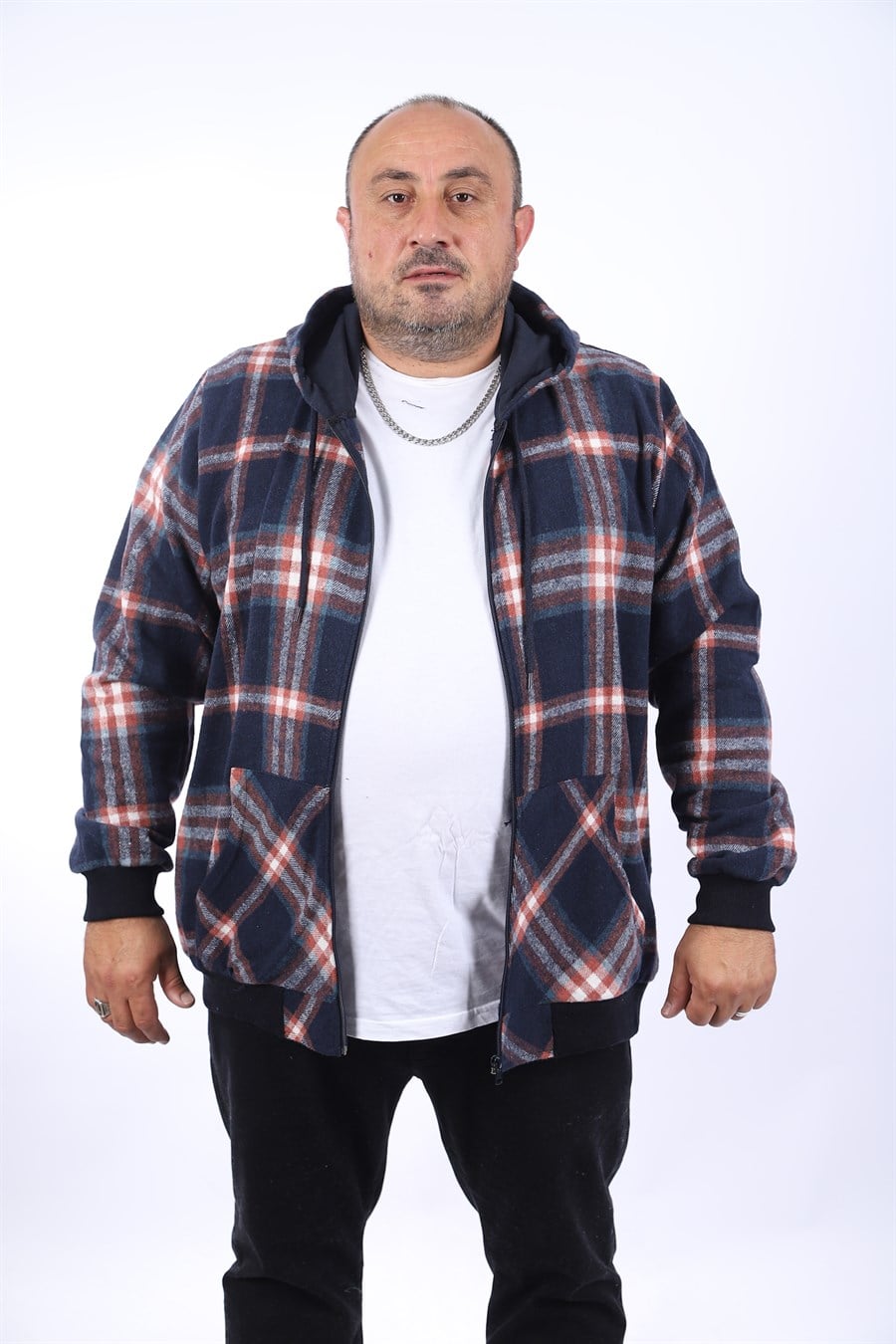 MocGrande Büyük Beden Sweat Kanguru Cep Square 22208