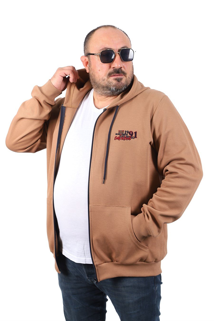 MocGrande Büyük Beden Sweat Kapüşon Ninety One 22724